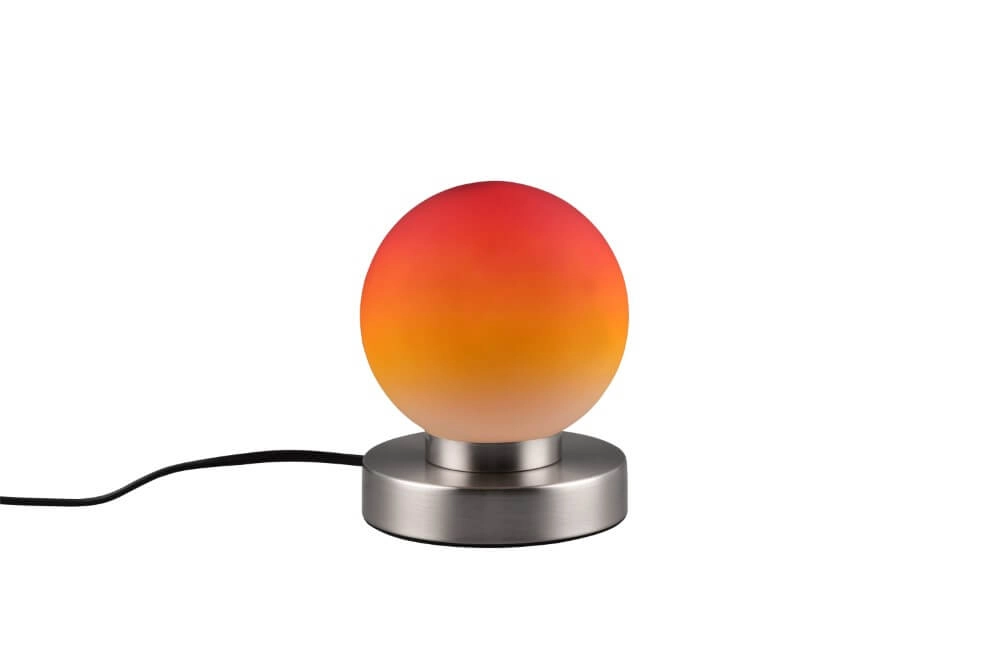 Tafellampje Prinz Ii nikkel met oranje glas Trio 4017807551419