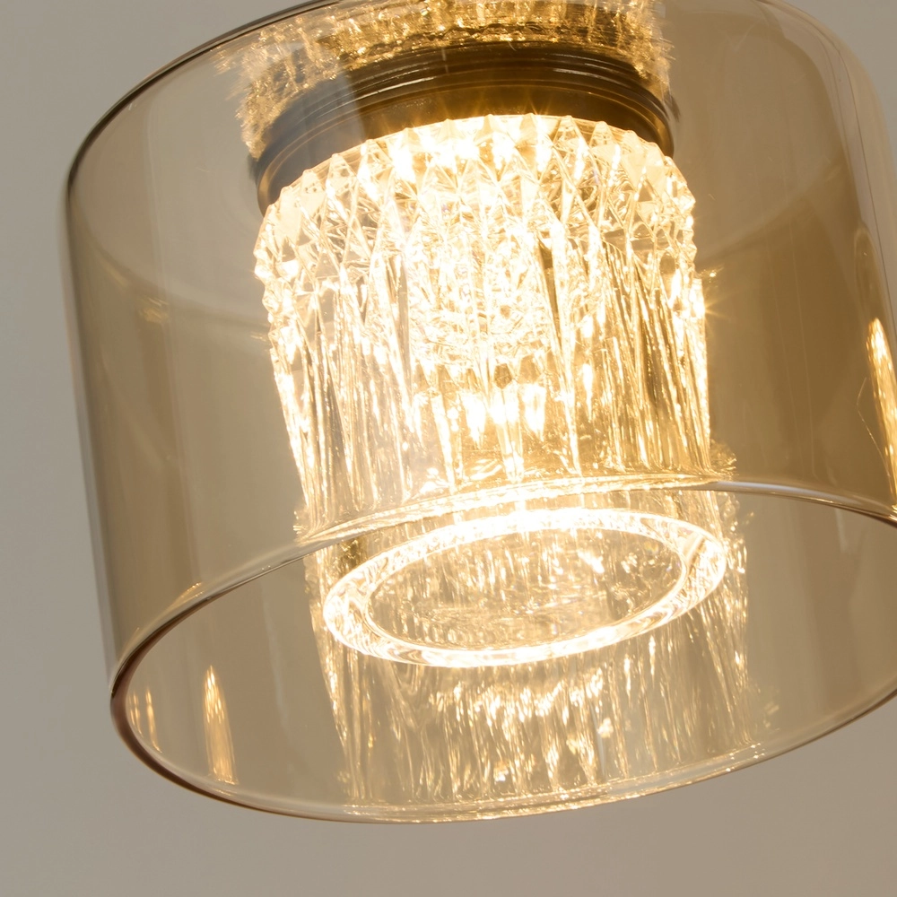 Design hanglamp Tumblers 5-lichts recht brons Searchlight 5,05342E+12