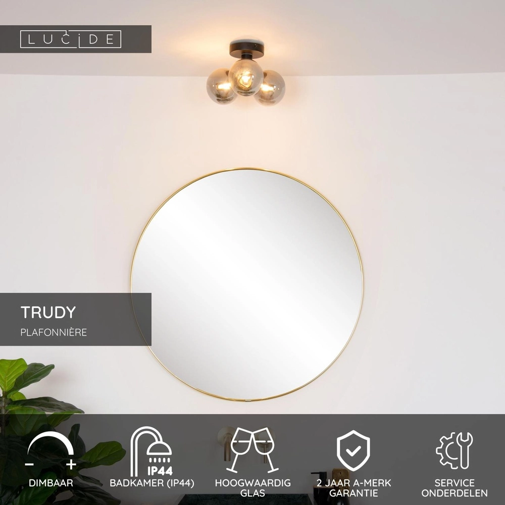 Plafondlamp Trudy zwart 3-lichts Lucide 5411212741028
