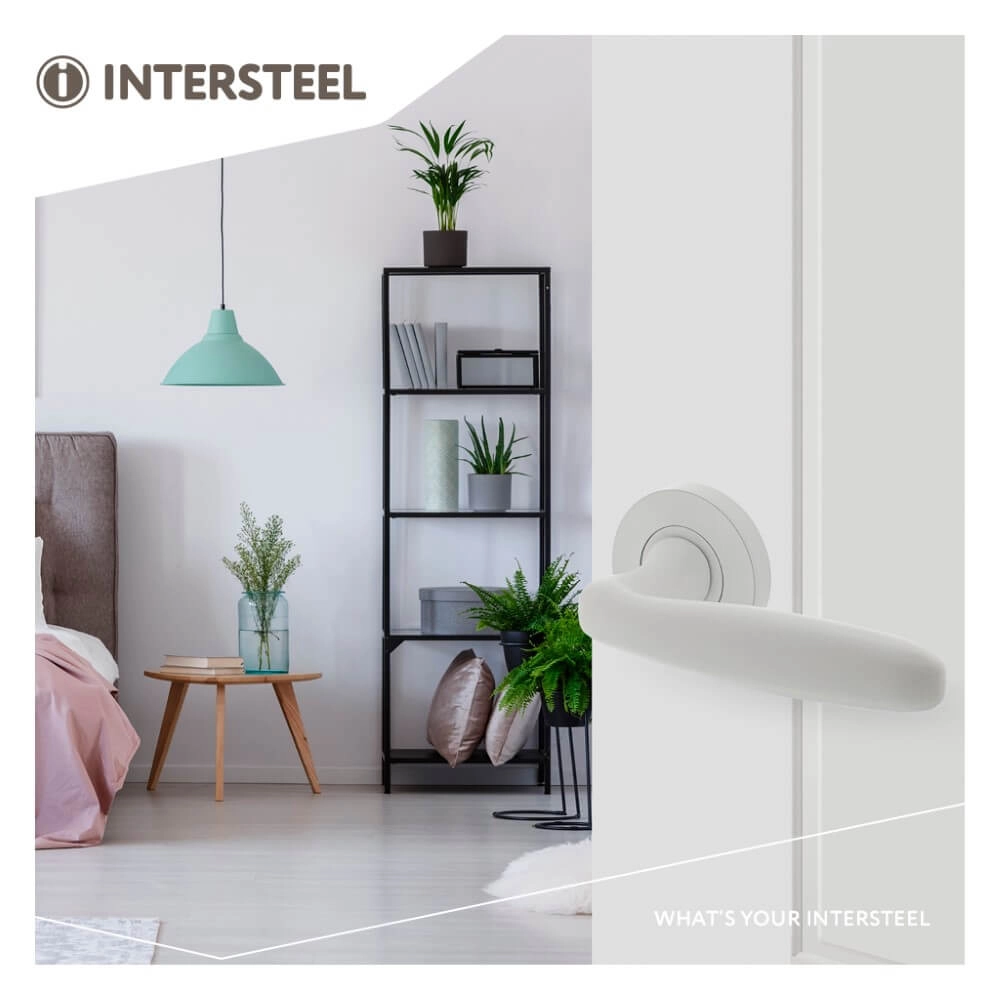 Deurklink Bjorn rond rozet wit Intersteel 8714186493984