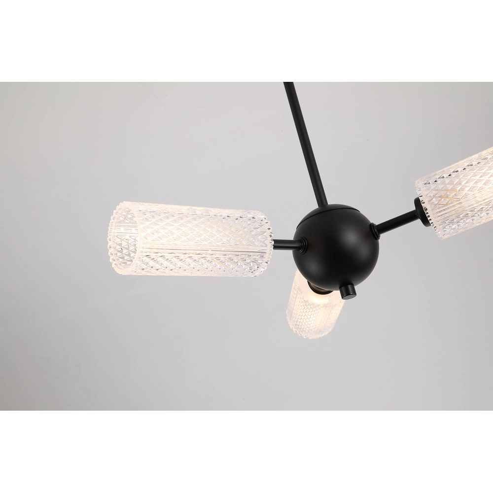 Plafondlamp Cosmic zwart 3-lichts Searchlight 5053423301624