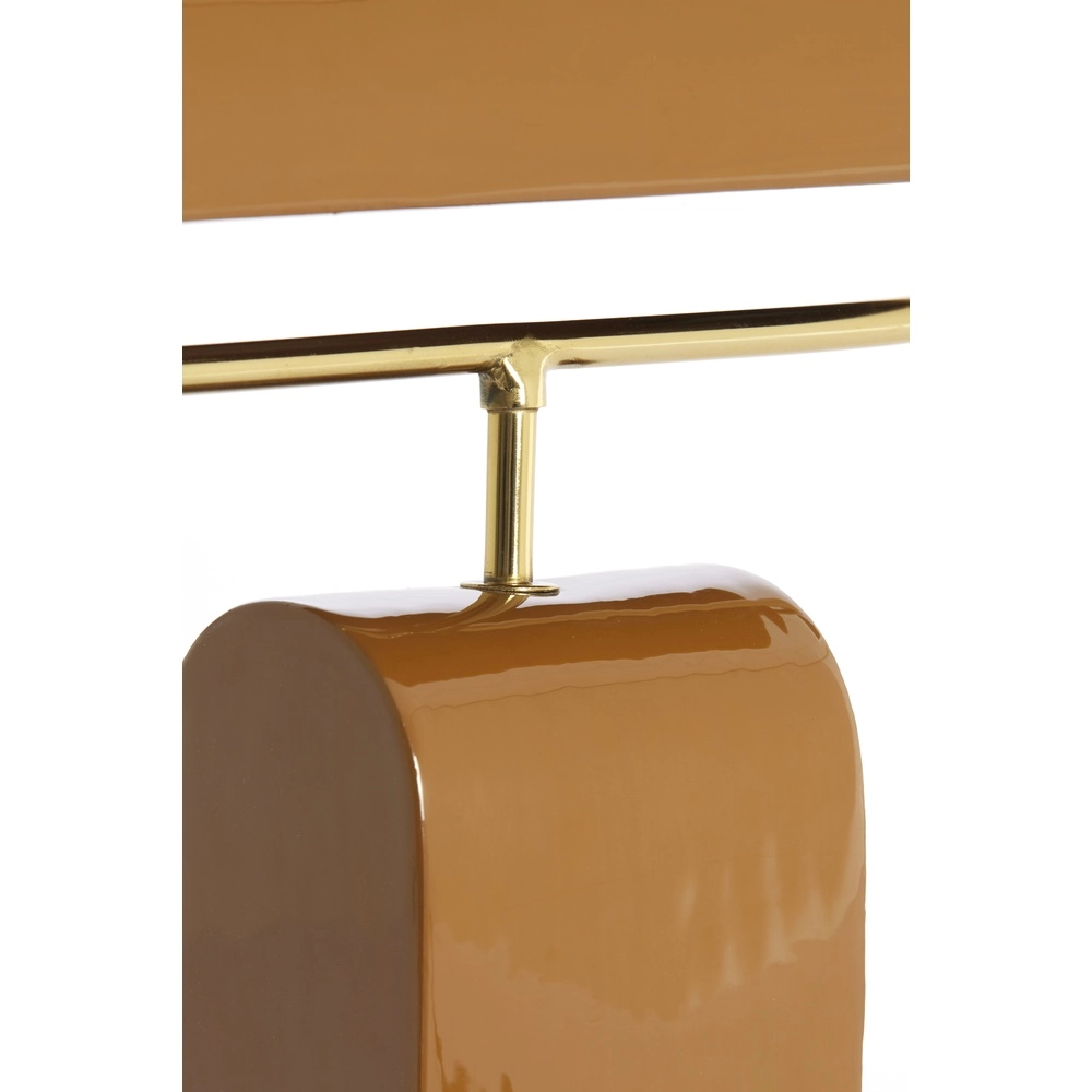 Bruine bureaulamp Cardona met goud - 1x E27 Light & Living 8717807816278