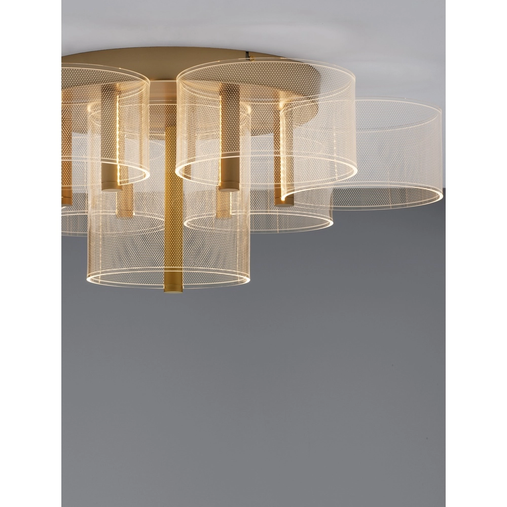 Design ceiling lamp Gatlin gold Ø 68cm Lyora 5212017433510