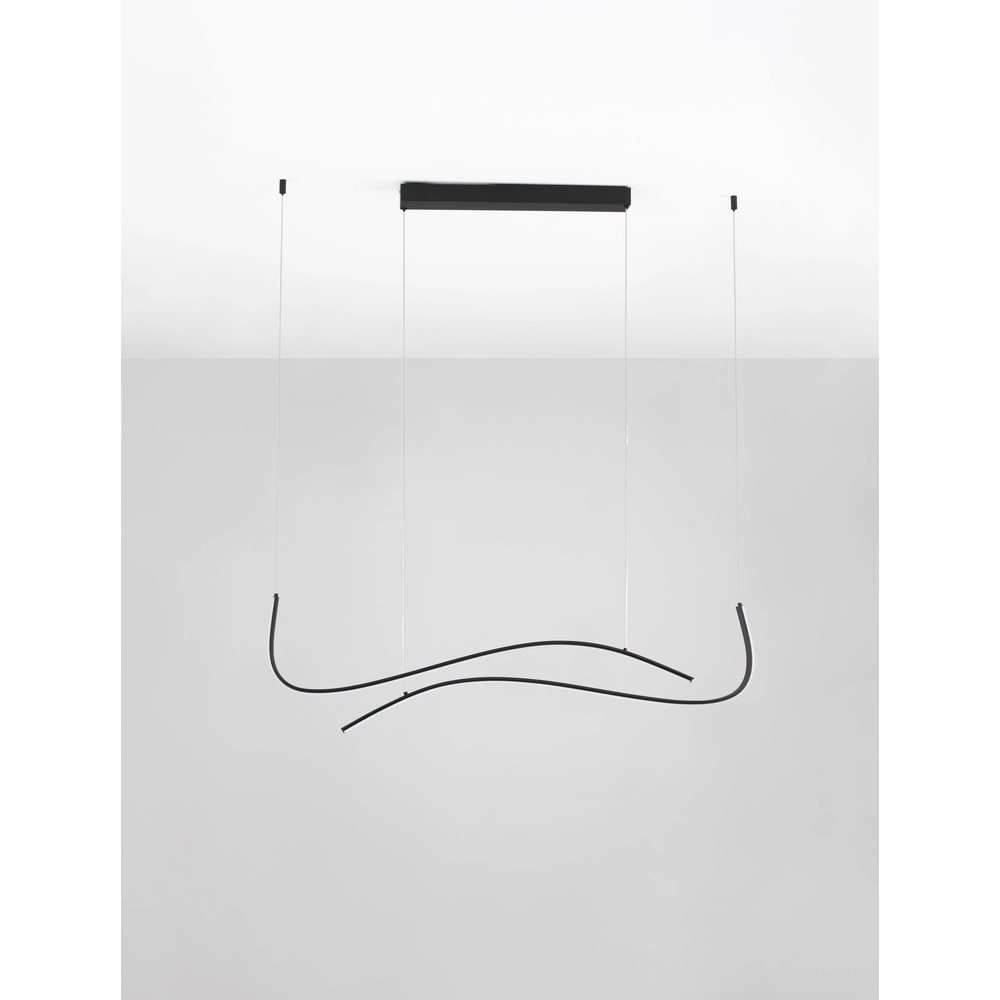 Hanglamp Brio met krul zwart