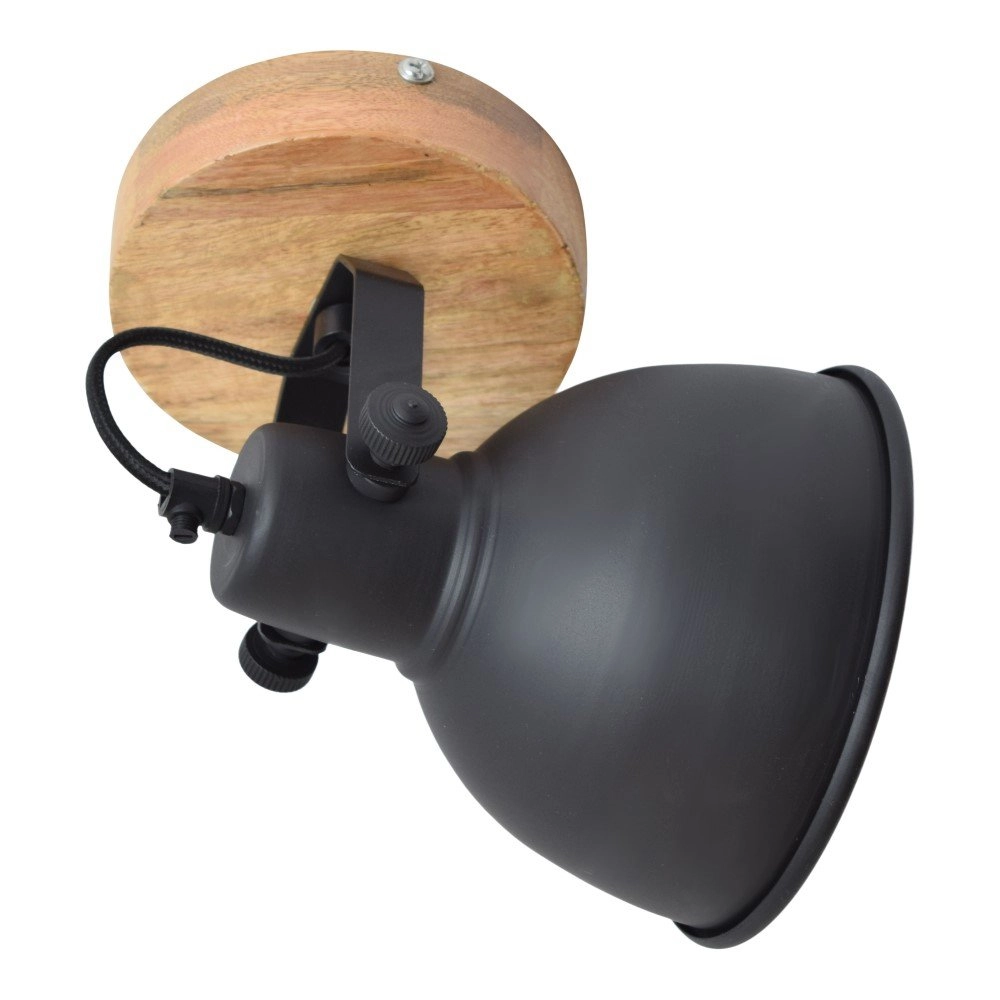 Plafondspot Woody Ø16 single vintage black Urban Interiors 8719325467161