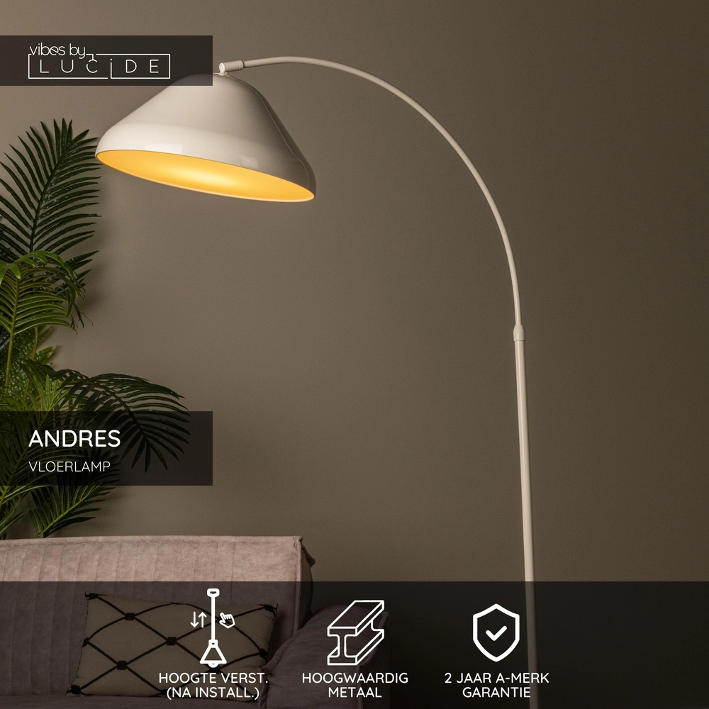 Vloerlamp Andres crème Lucide Vibes 5411212650221