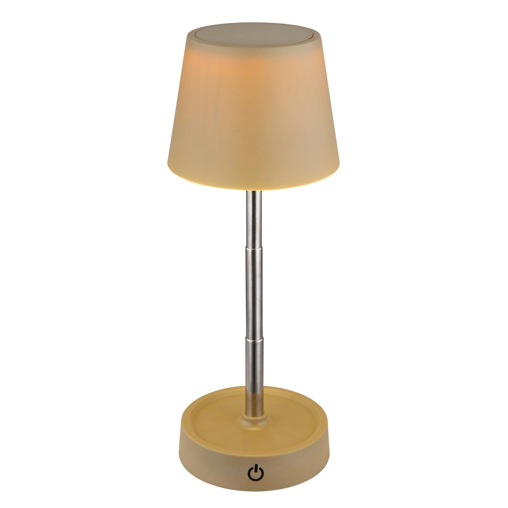 Moderne tafellamp Carlos zand bruin oplaadbaar Globo 9007371453061
