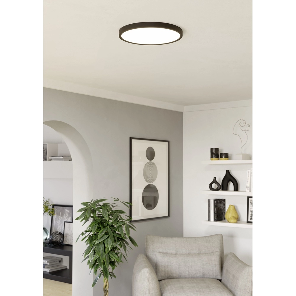 Led plafonnière Fueva 6 rond - zwart - Ø 38,9cm Eglo 9008606330096