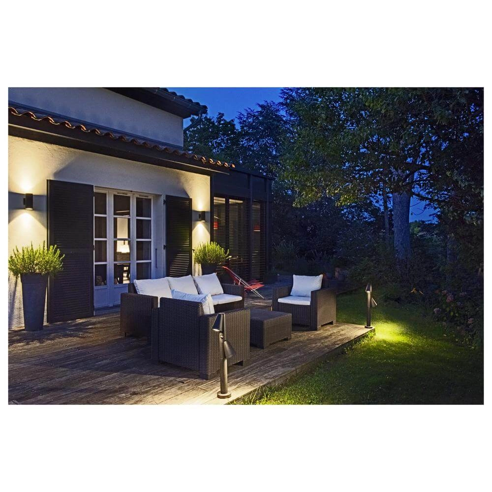 Padverlichting T-Tube 70 Pole 70cm zwart dubbel met sensor SLV 4024163291583