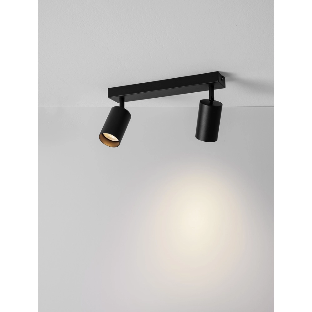 Plafondspot Reig 2-lichts zwart Lyora 5212017477934