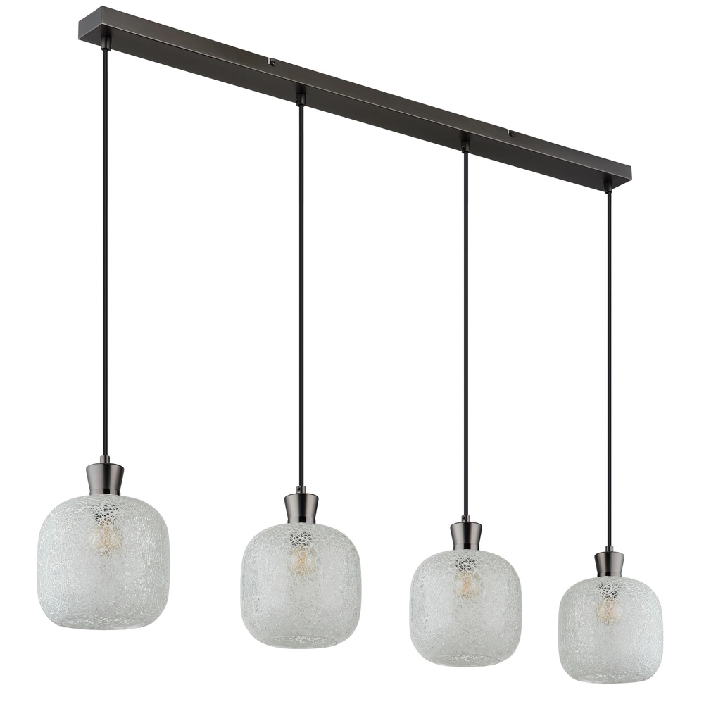 4-lichtst hanglamp Brokana gunmetal Globo 9007371566471