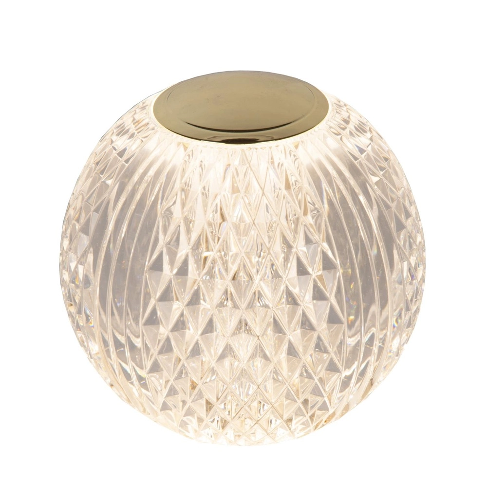 Gouden tafellampje Cintra oplaadbaar Ø 11cm - 2700K Lucide 5411212134493