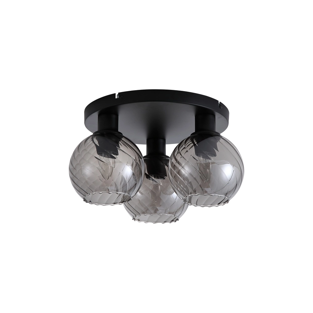 Plafondlamp Radiance 3-lichts zwart Searchlight 5053423307305