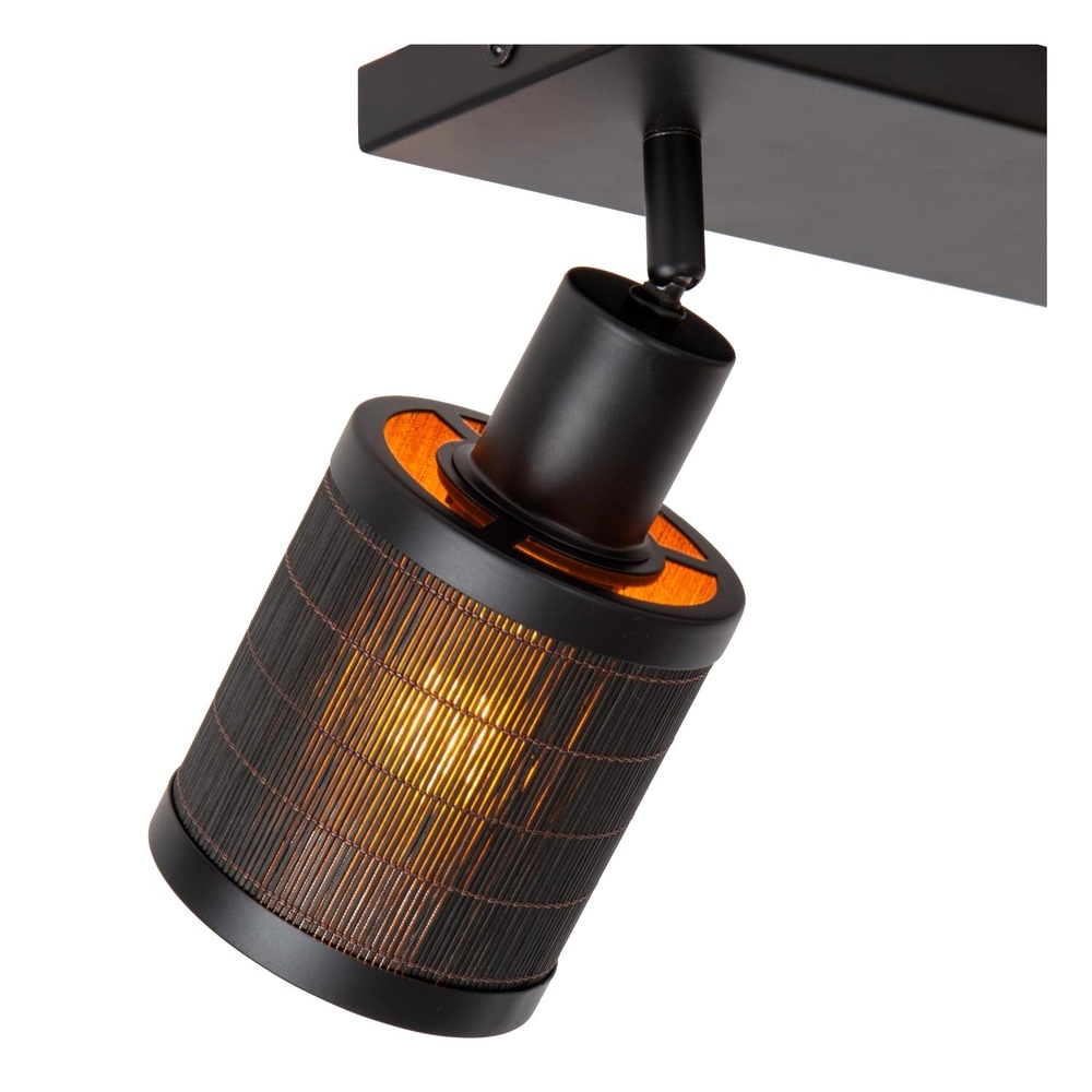 Plafondlamp Tagalog dubbel zwart Lucide 5411212211675
