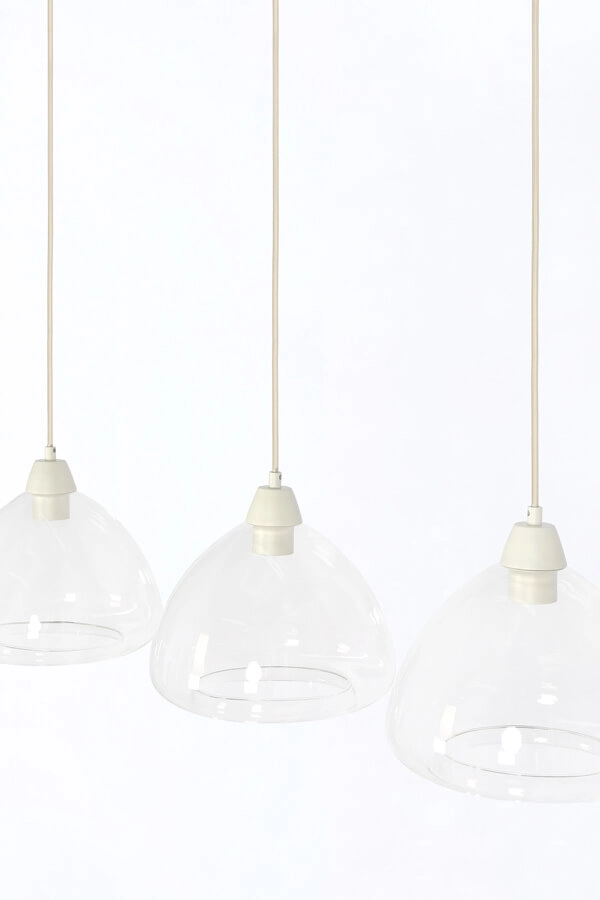 3-lichts hanglamp Bisho crème design 94cm Light & Living 8717807743314