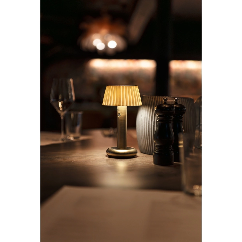 Gouden tafellamp Grasse oplaadbaar KonstSmide 7318300030416