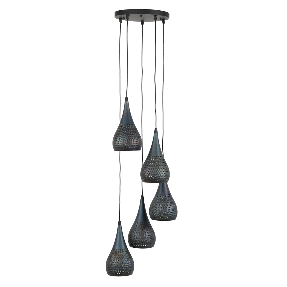 Vide hanglamp gaatjes Punch 5x E27 Lyora 8716803512832