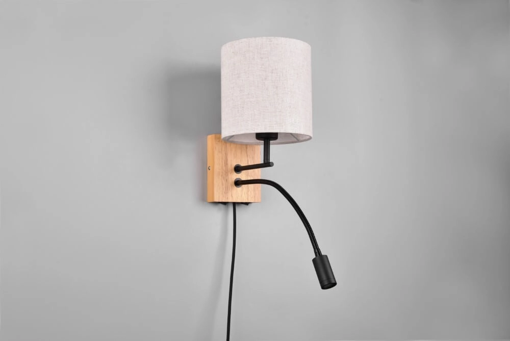 Landelijke wandlamp Nilam ronde kap Trio 4017807567960