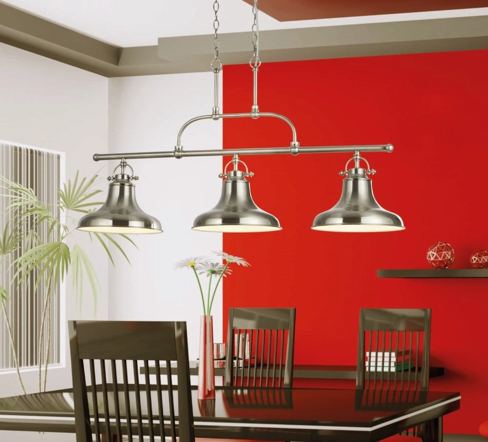 Eetkamer hanglamp Dallas mat zilver Searchlight 5053423137186