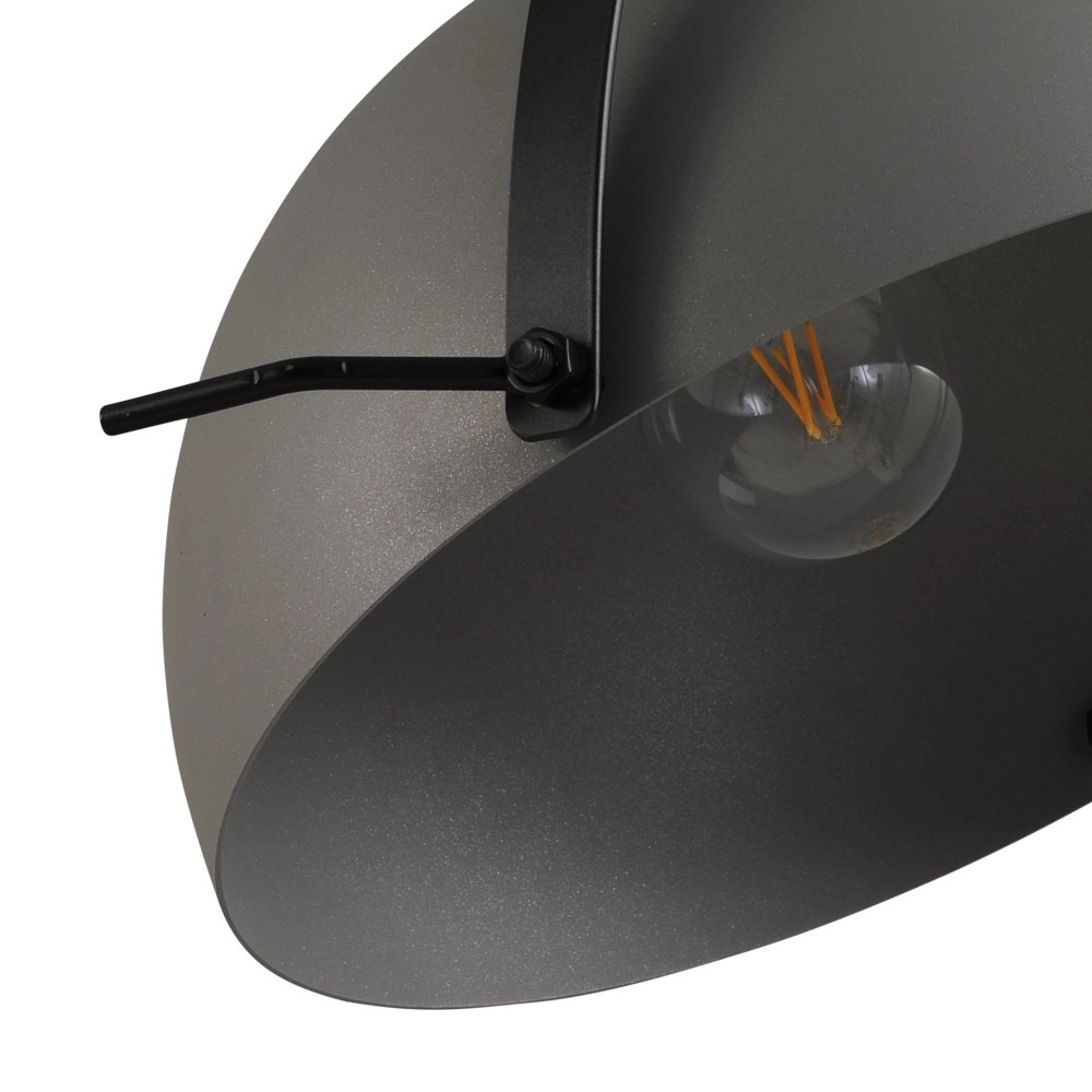 Landelijke plafondlamp Larino 40 betongrijs met zwart Masterlight 8718121236407