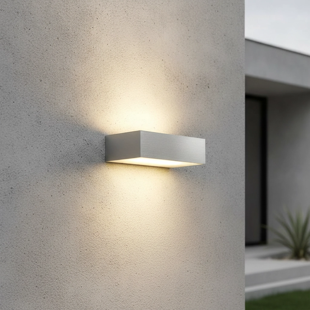 Buitenlamp up down Eindh 18cm-aluminium