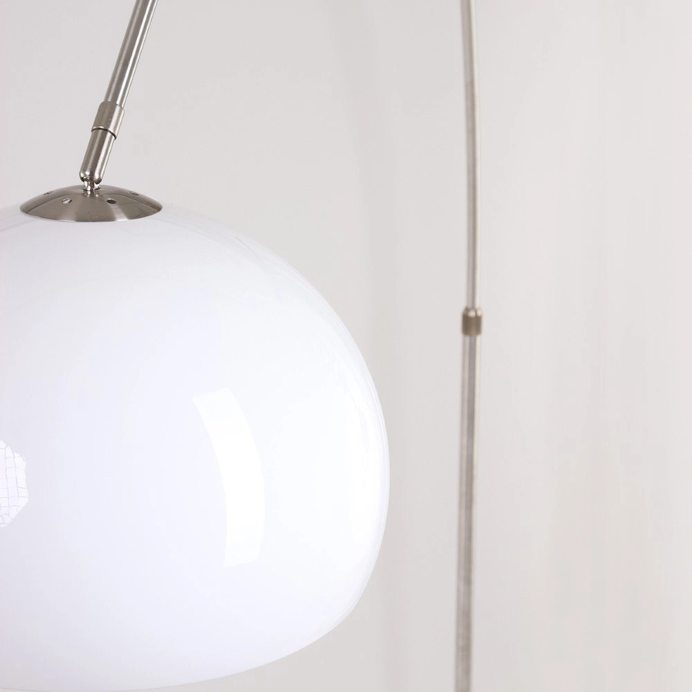 Booglamp Stresa Rvs met witte lampenkap Steinhauer 8712746092882