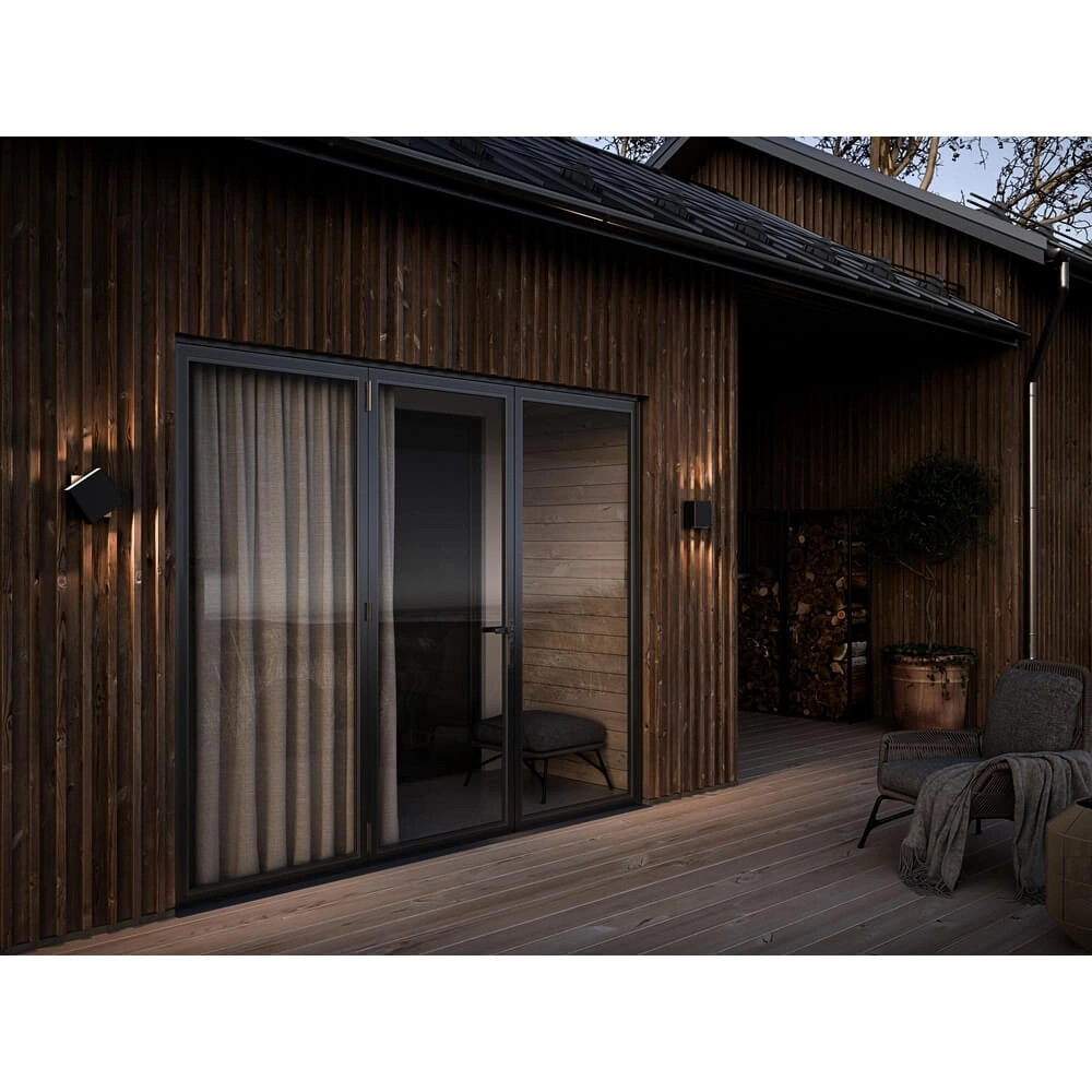 Vierkante wandlamp Turn zwart Nordlux 5704924000638