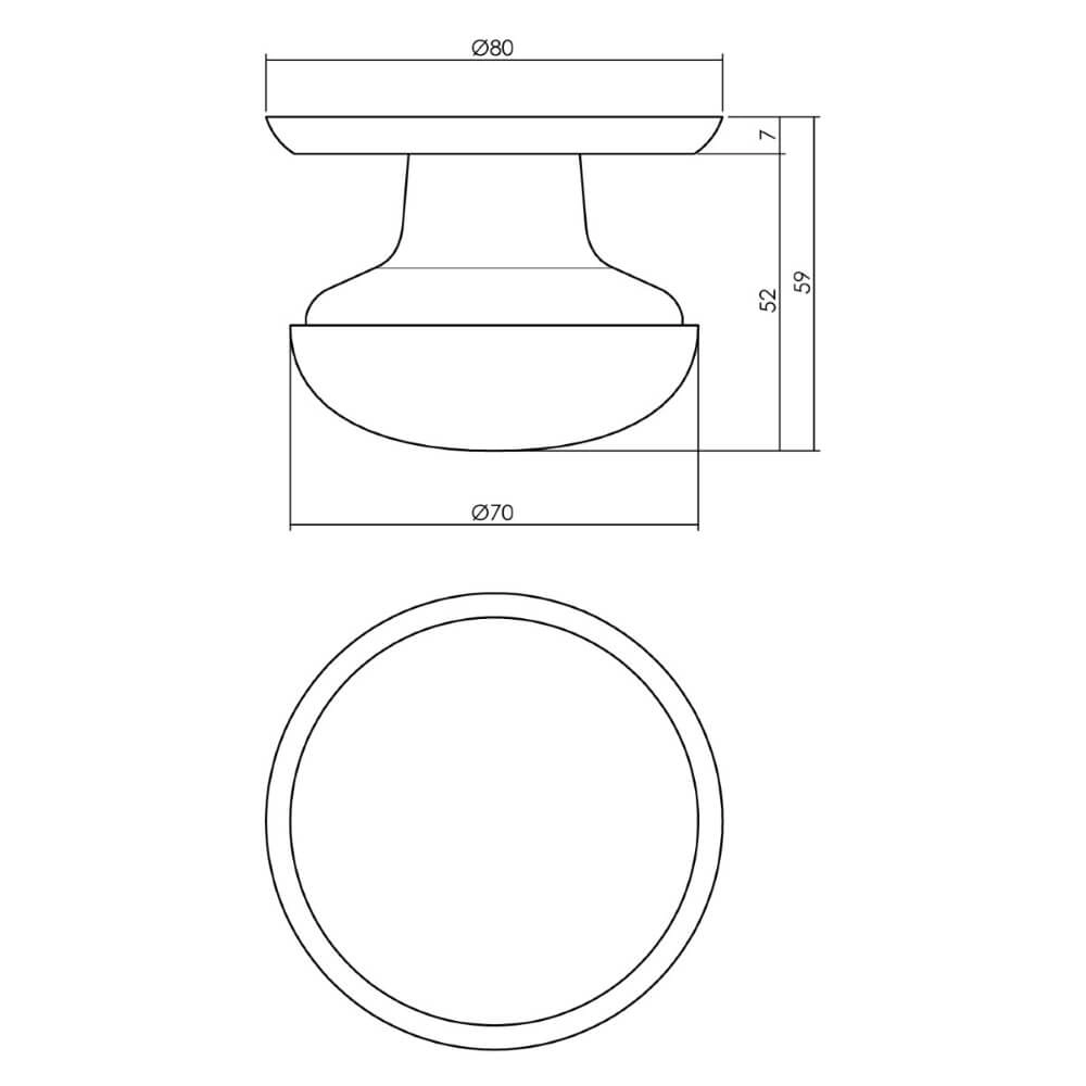 Voordeurknop Castor mat chroom Ø 8cm Intersteel 8714186094457