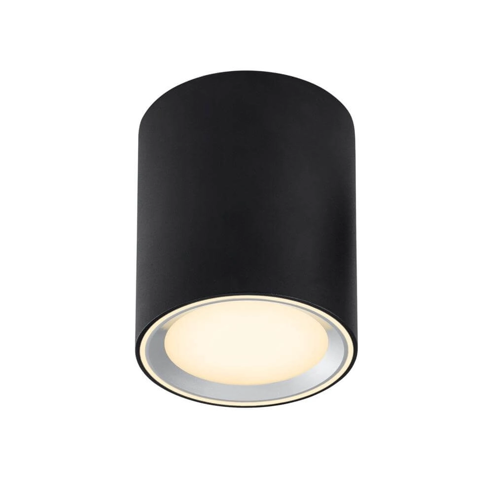Zwarte spot Fallon 12cm x Ø 10cm