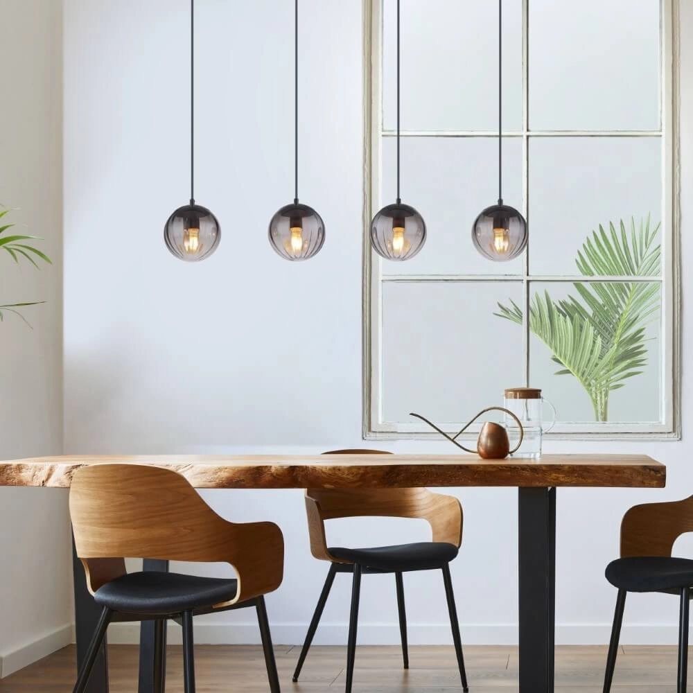 4-lichts hanglamp Dallerta smoke glas Globo 9007371452569