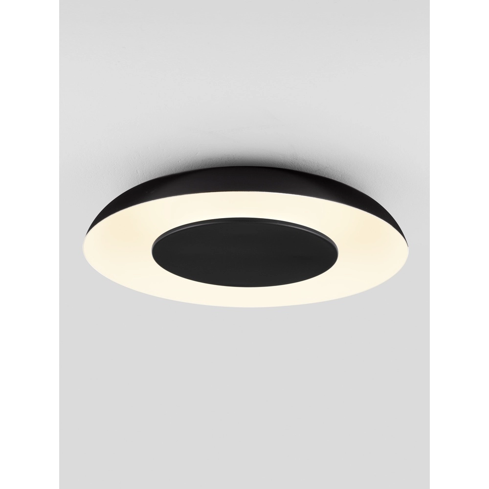 Design plafondlamp Epos Ø 40cm zwart met wit