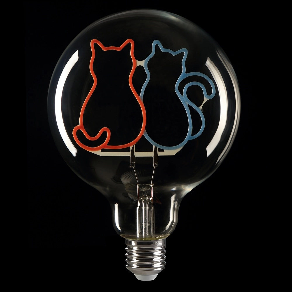 E27 lichtbron Lumopop katten - roze blauw Brilliant 4004353477676