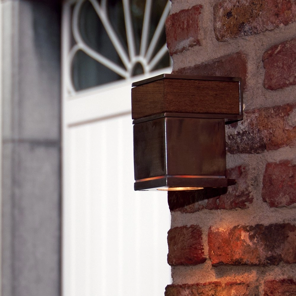 Buitenlamp downlight Q-Bic Teak RVS Royal Botania