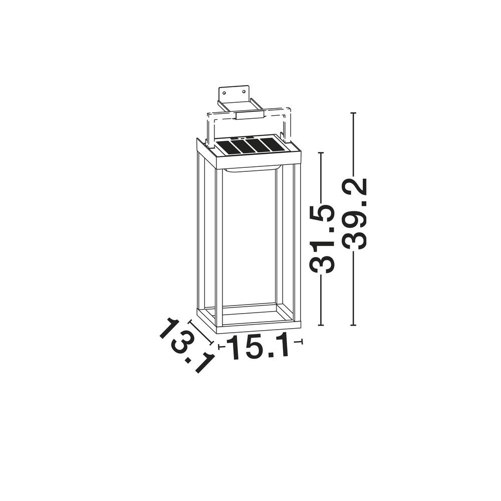 Strakke tafellamp Tegolo wit solar Lyora 5212017478849