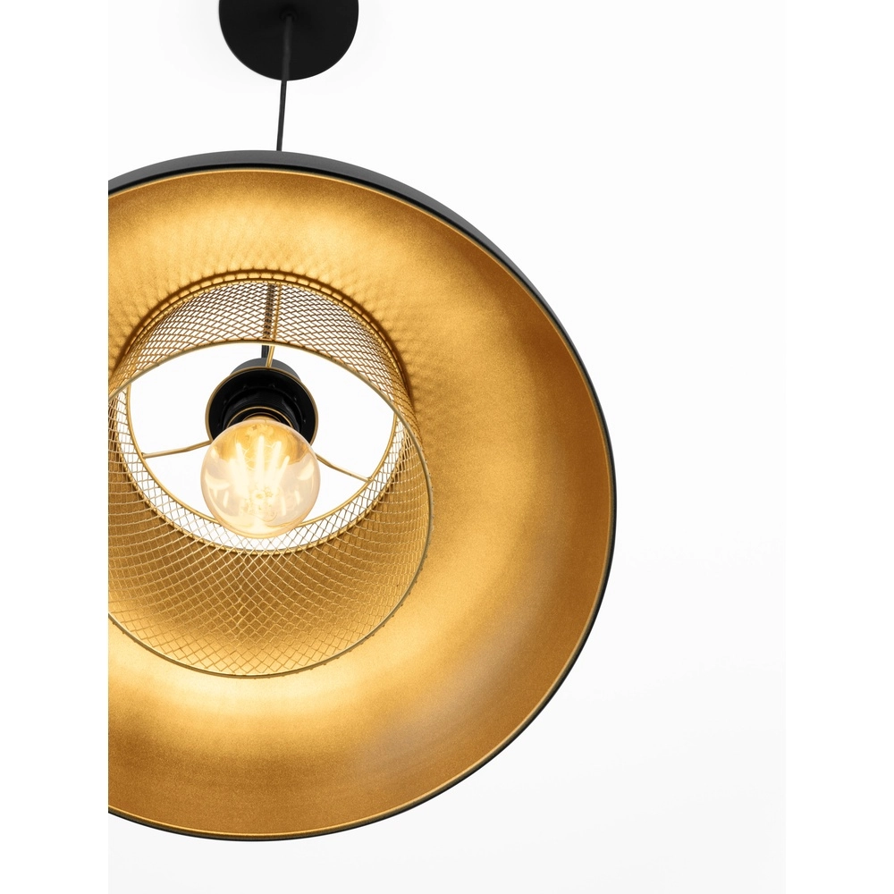 Hanglamp Sqube zwart met goud Lyora 5212017454799