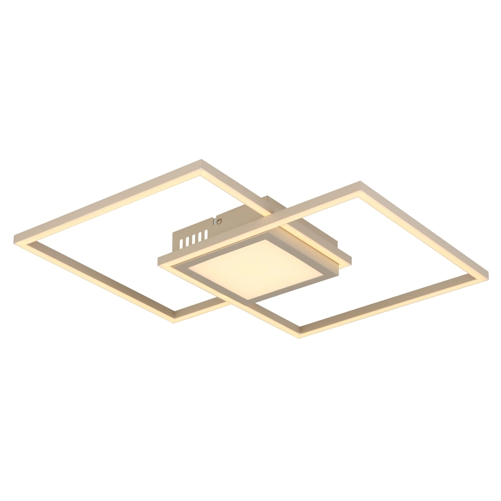 Strakke plafondlamp Saunders zand bruin Globo 9007371590353
