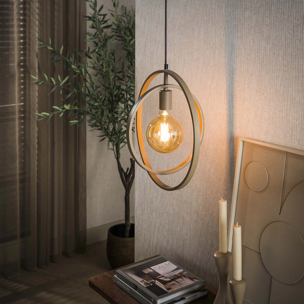 Moderne hanglamp Ø 40cm Turn zand bruin