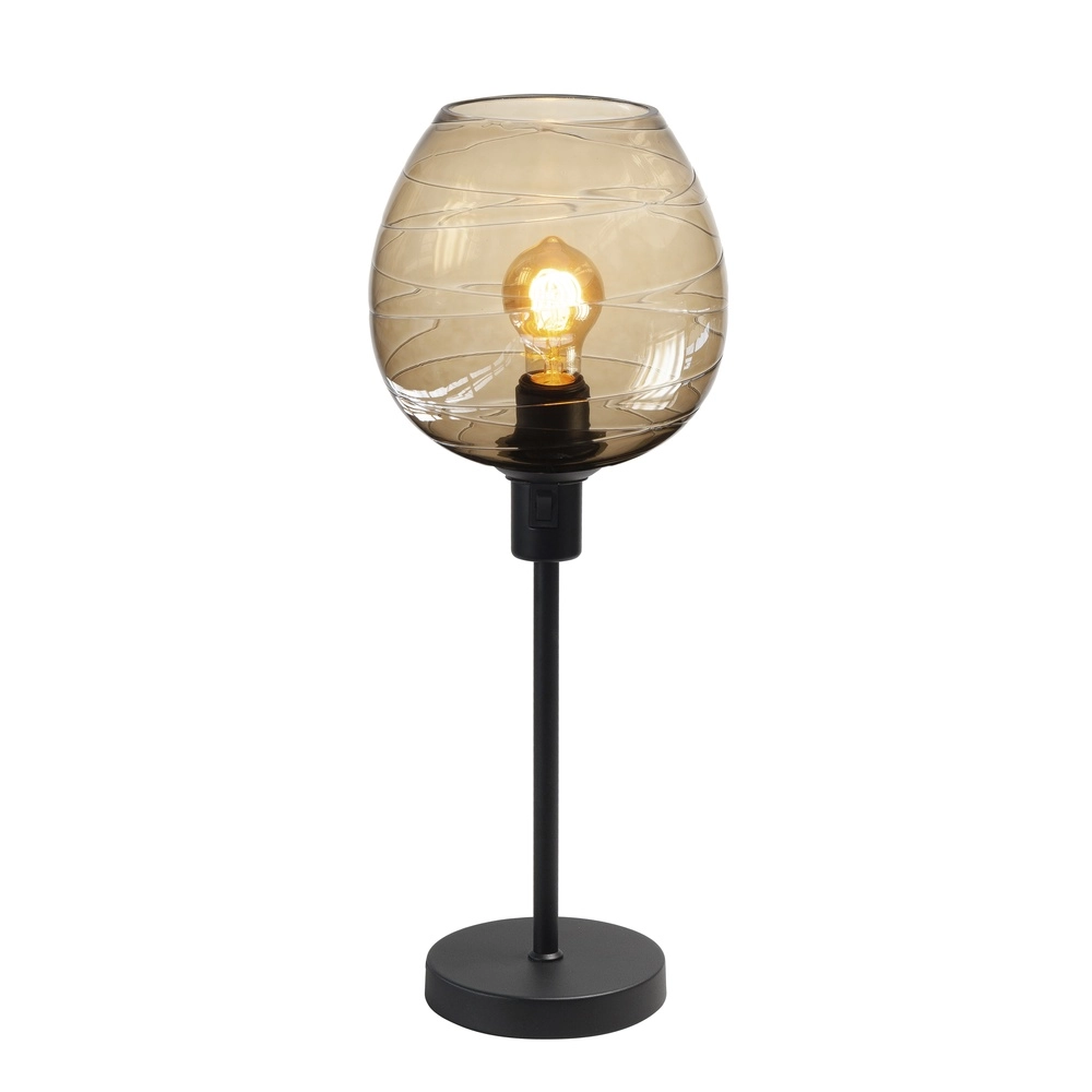 Tafellamp Fantasy zwart met goud glas Ø 22cm