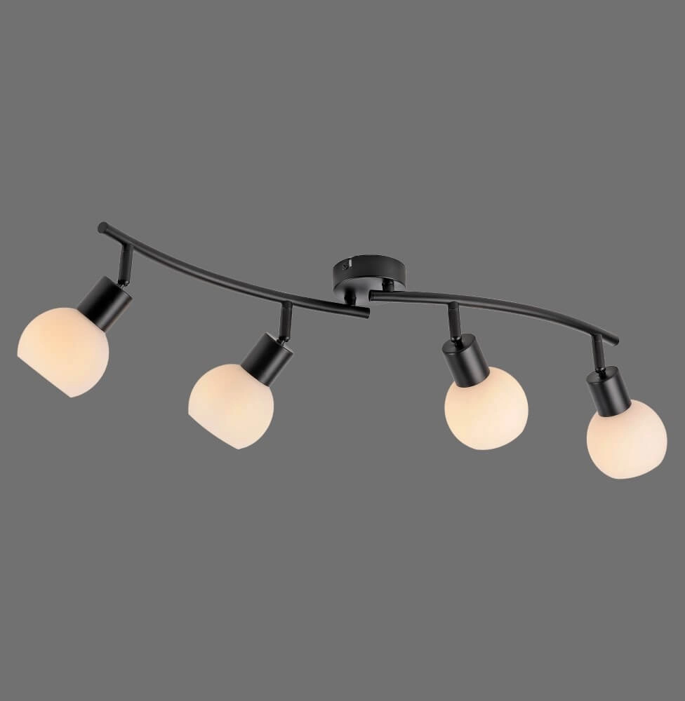 Zwarte plafondlamp Loki 4-lichts Just Light 4043689000790