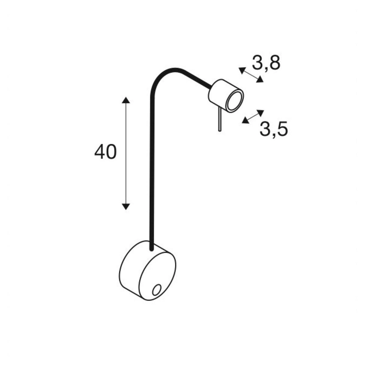 Flexibele leeslamp Dio Flex wit SLV 4024163228312