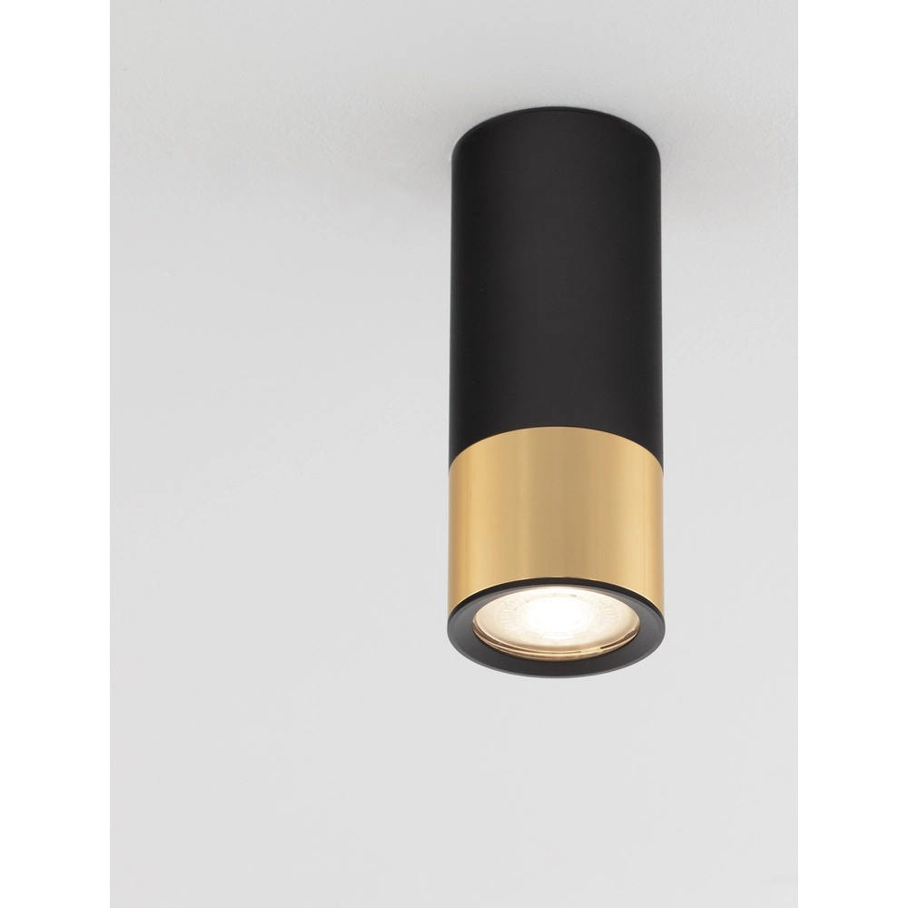 Plafondspot Picto 15cm zwart met goud