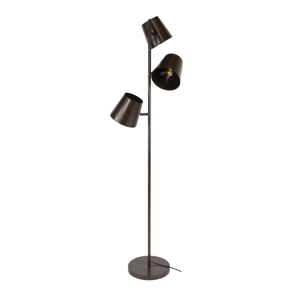 Rustieke vloerlamp Kinetic 167cm - urban bruin Lyora 8716803513198