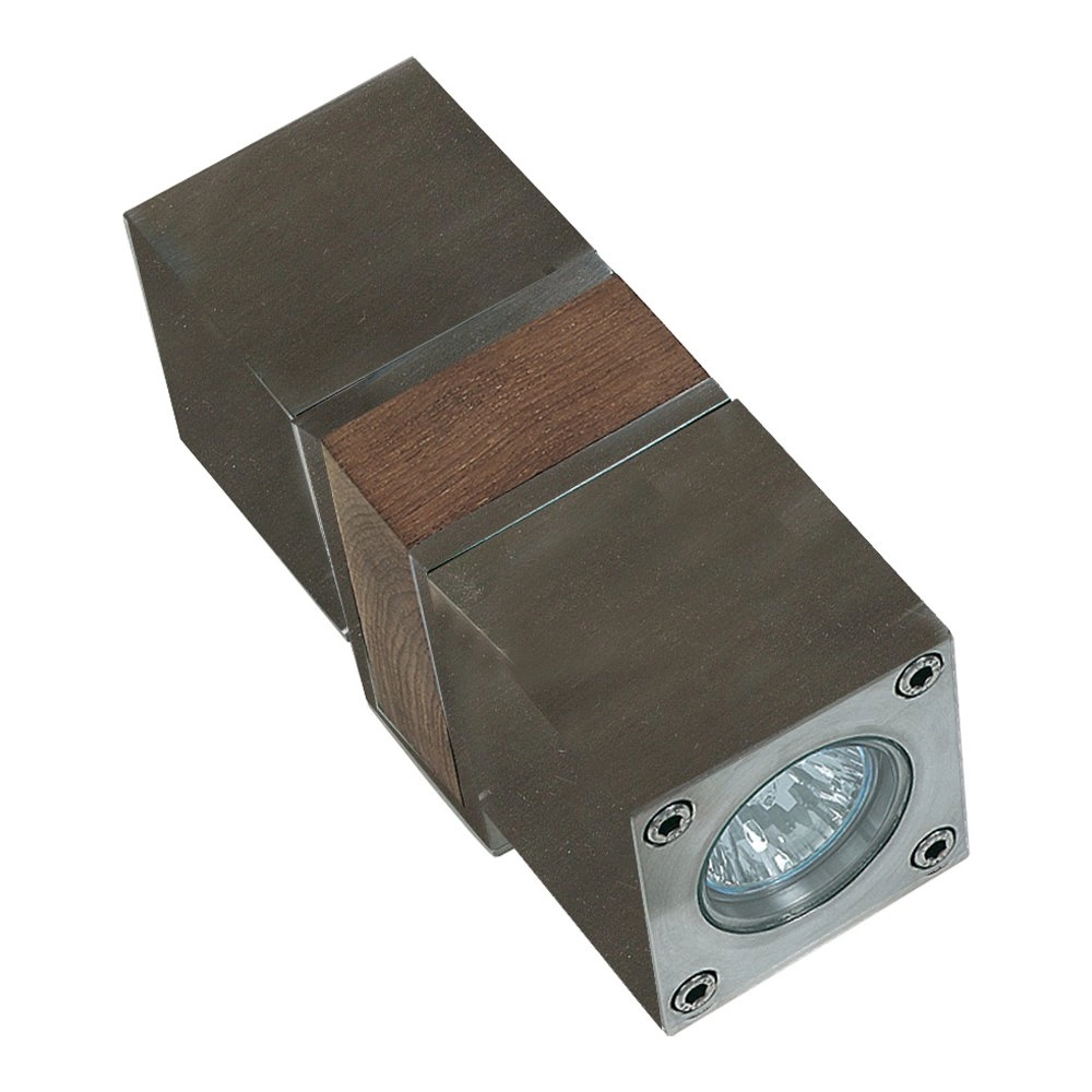 Buitenlamp up down Q-Bic Teak 20cm Buitenlamp up down Q-Bic Teak 20cm