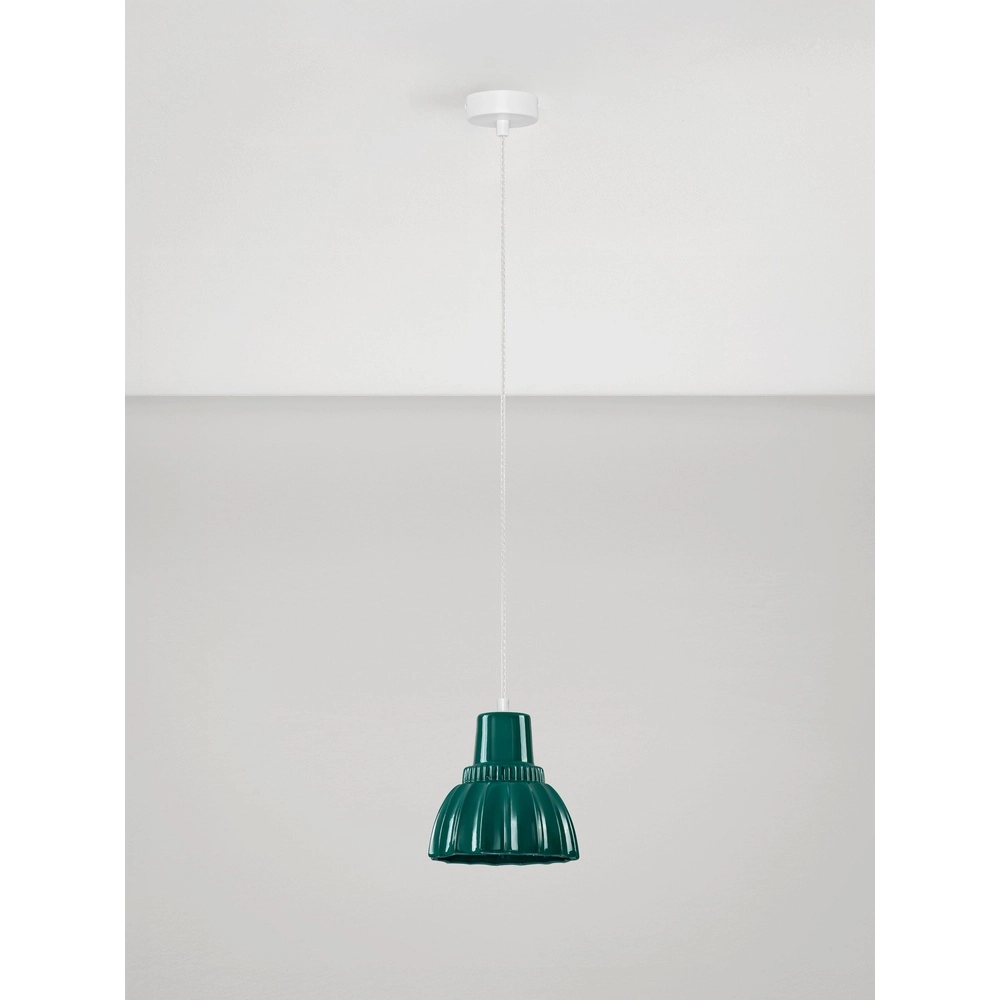 Hanglamp Picco wit met groen Lyora 5212017495396