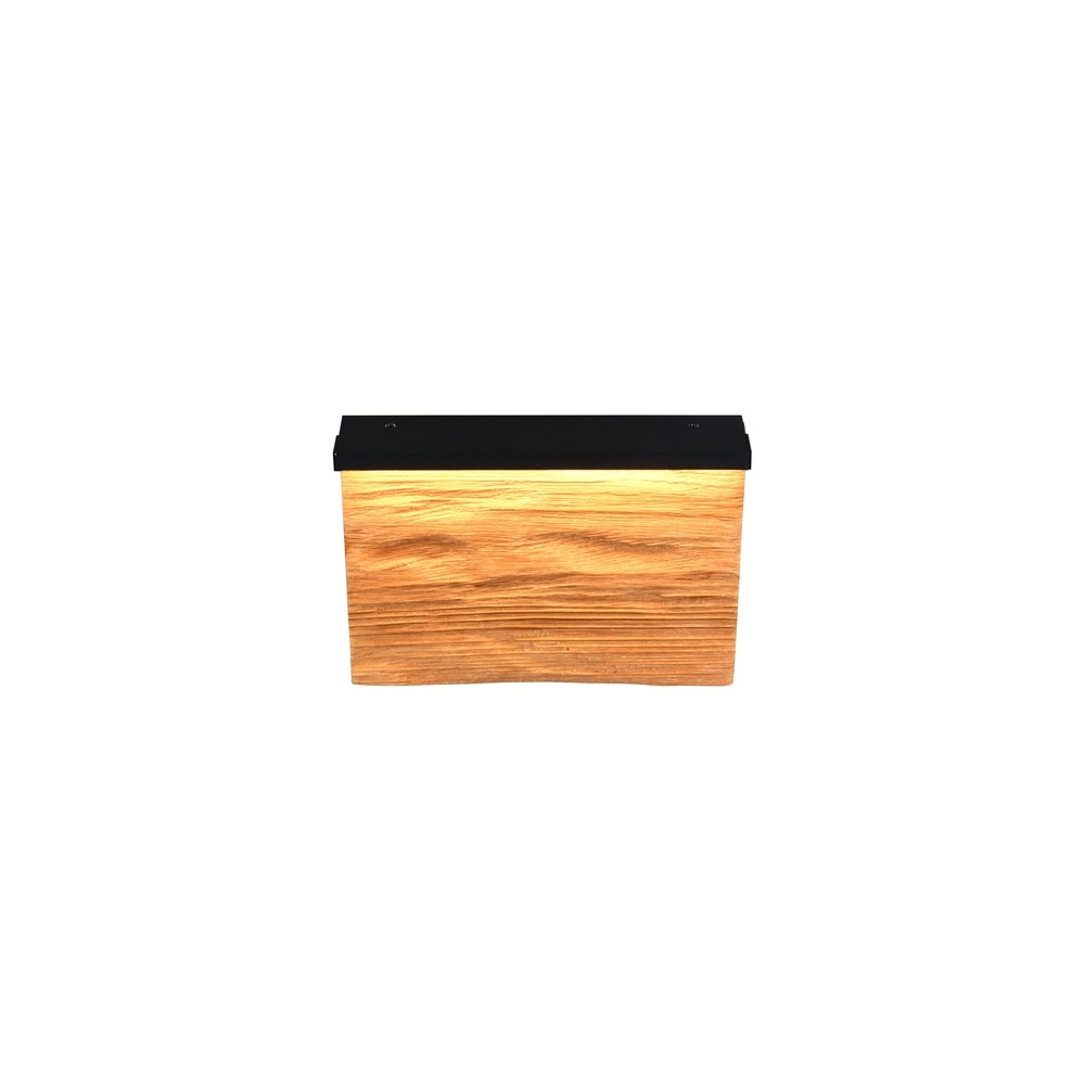 Design wandlamp Kalea zwart met hout 20cm Trio 4017807661385
