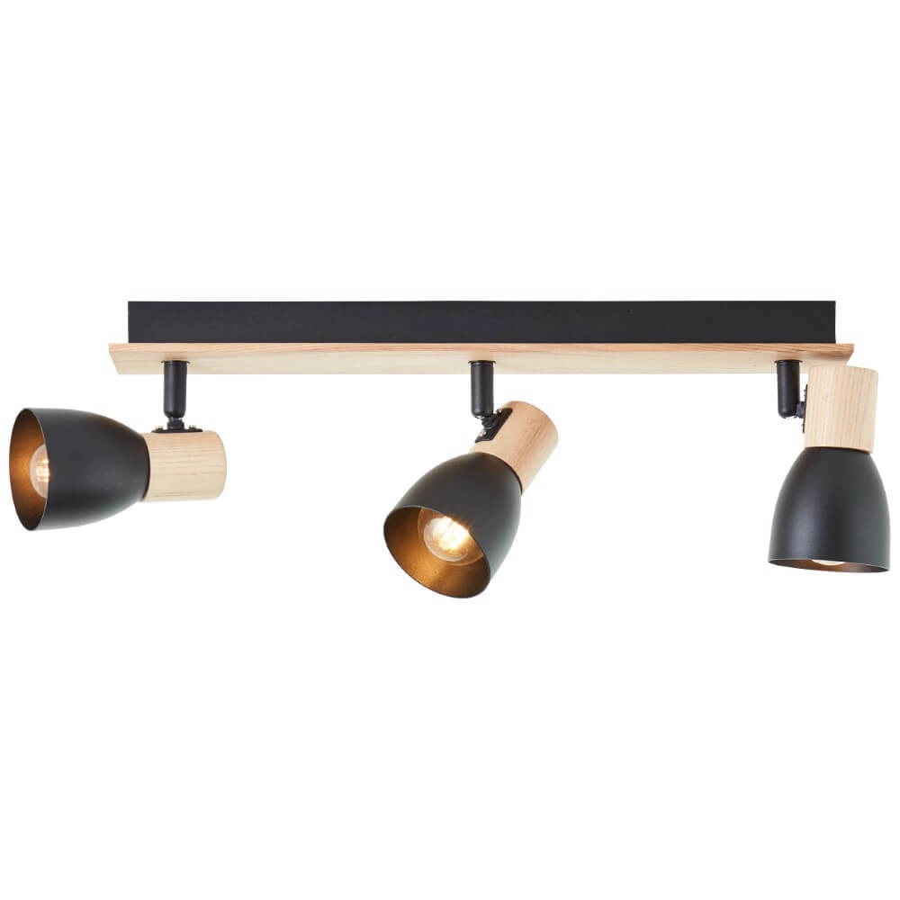 Plafondlamp Daintree 3-lichts zwart Brilliant 4004353408748