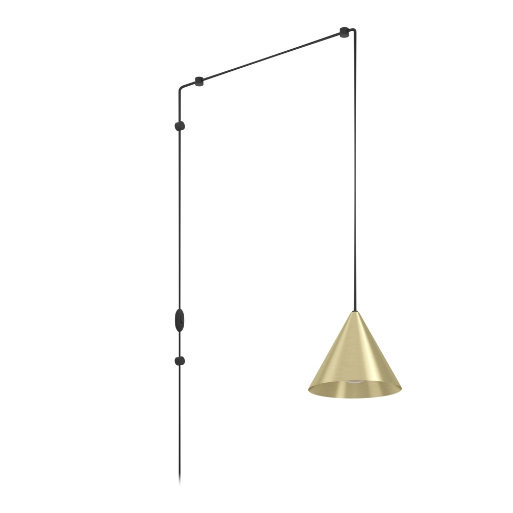 Flexibele hanglamp Narices Ø 18cm - goud - schakelaar