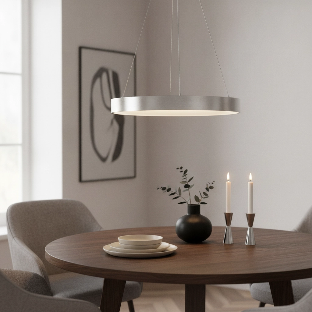 Hanglamp Rando Thin zilvergrijs Ø 60cm