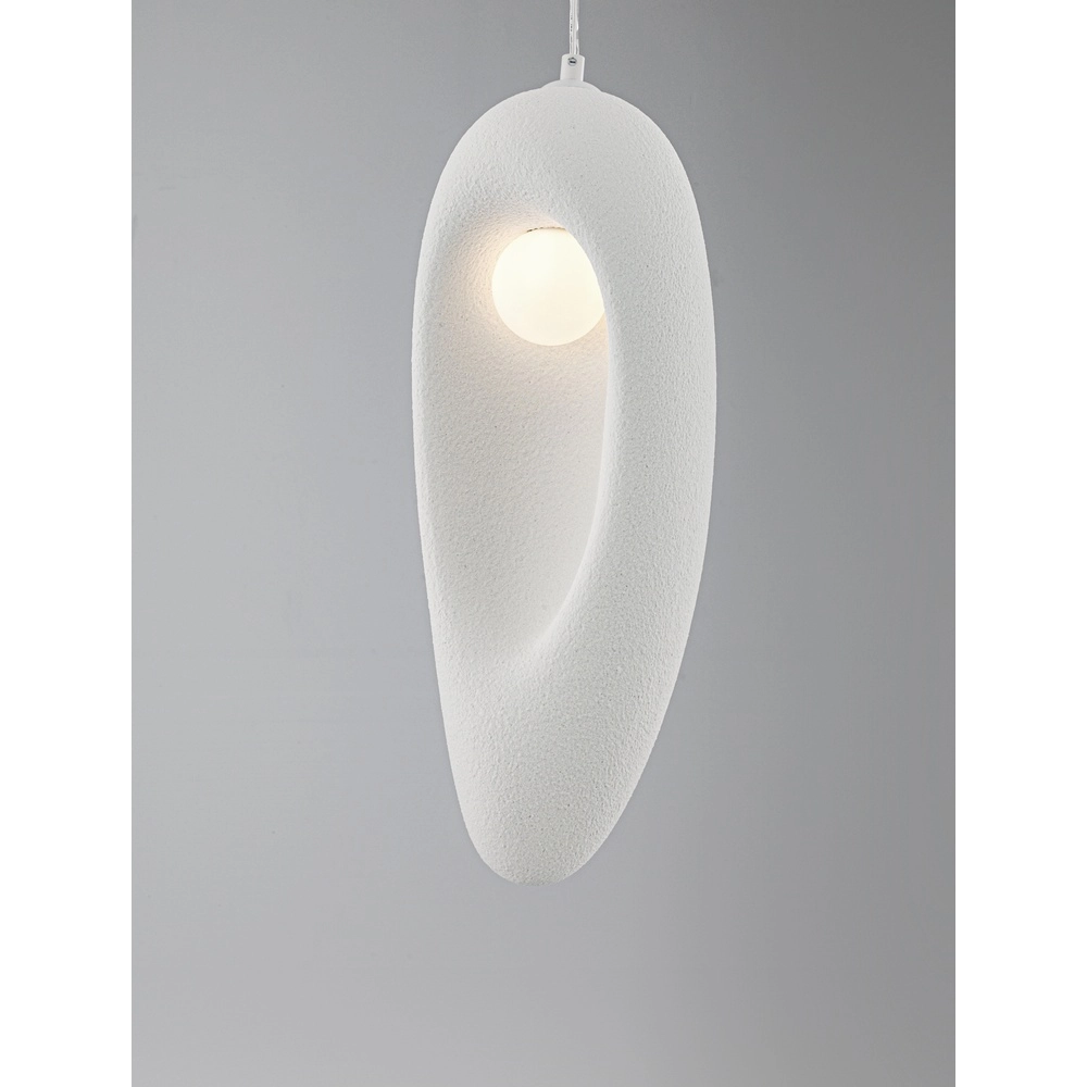 Natuurlijke hanglamp Tempus wit 48cm Natuurlijke hanglamp Tempus wit 48cm
