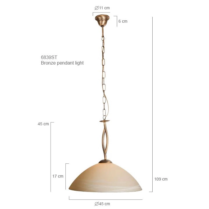 Hanglamp Capri Bronsbruin Steinhauer 8712746075410